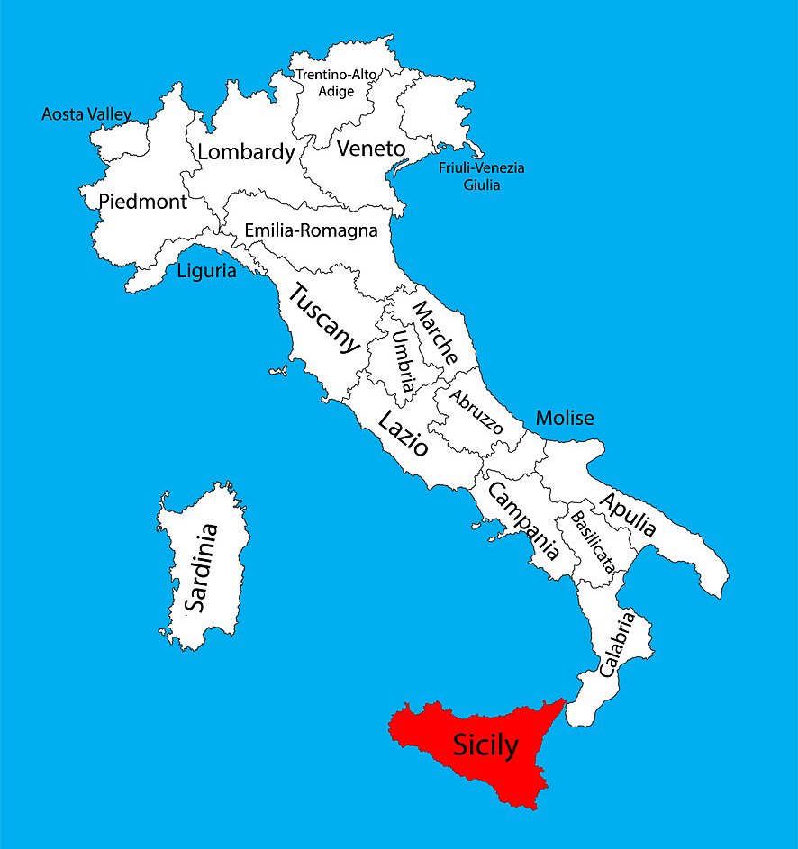 Sicily Italy map